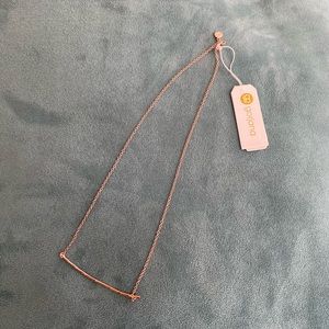 Gorjana Rose/gold Plated Taner Bar Necklace